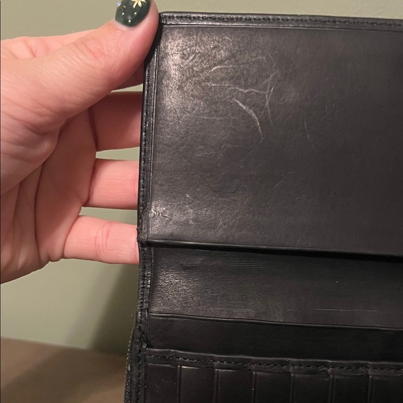 Coach Black Leather Wallet Vintage - Picture 9 of 10